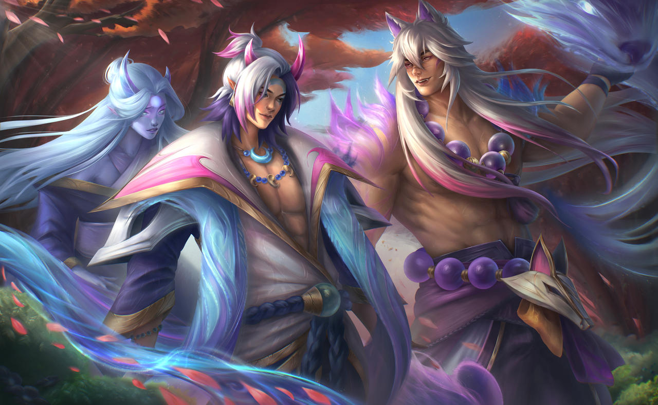 Spirit blossom Sett + Aphelios Fanart by radeioactive on DeviantArt