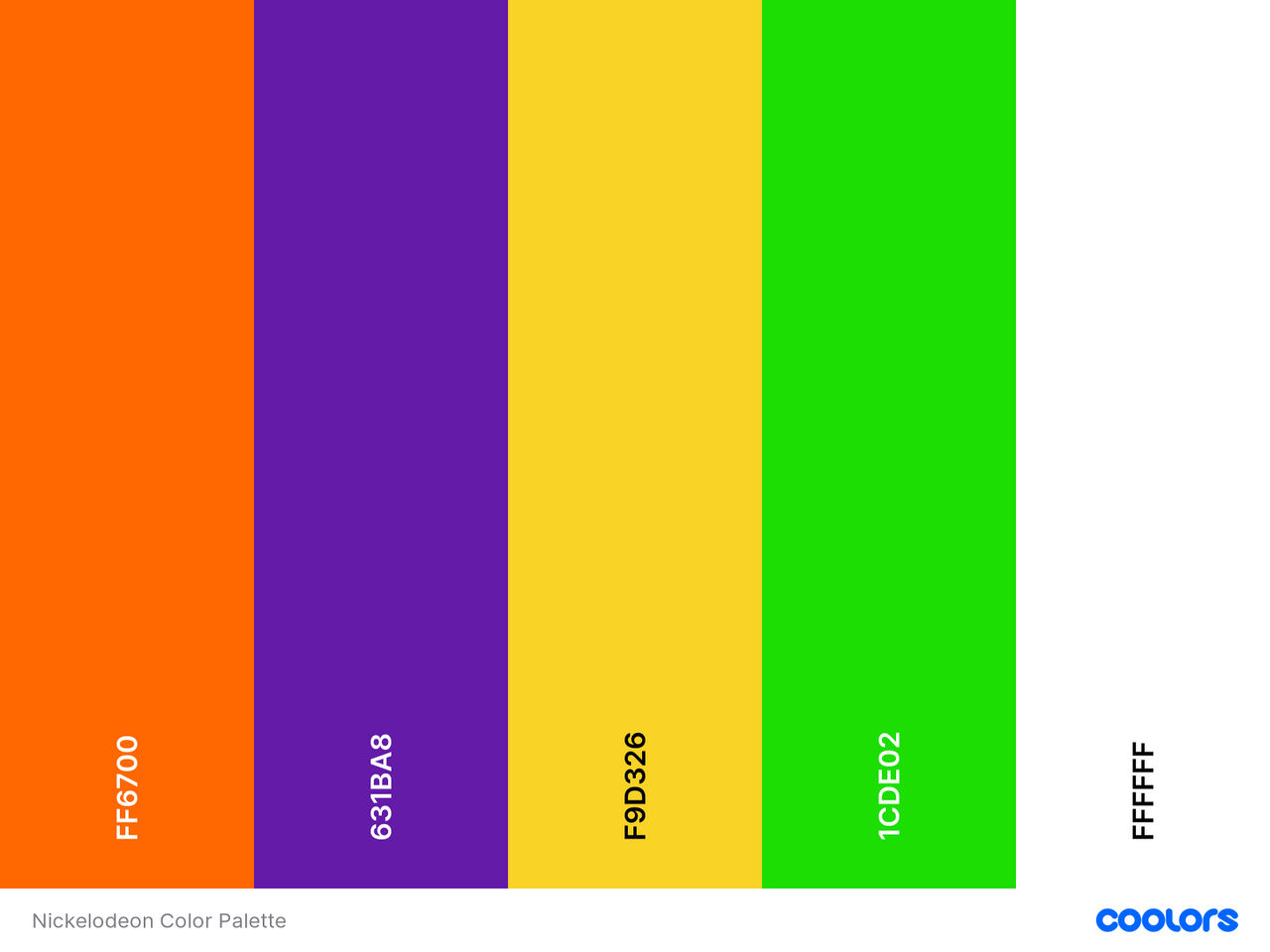 Nickelodeon Rebrand Color Palette by MickeyFan123 on DeviantArt