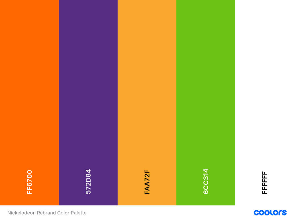 Nickelodeon Rebrand Color Palette by MickeyFan123 on DeviantArt