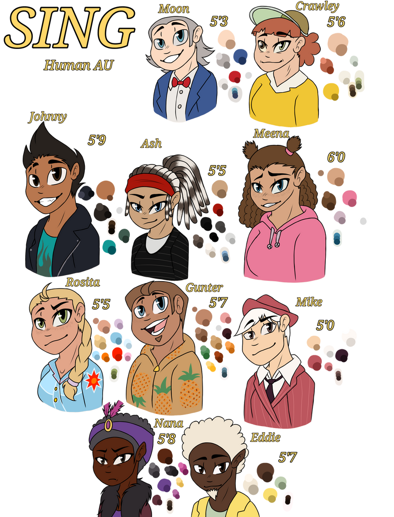 Sing Human Versions pt. 1 by WolfaSketch on DeviantArt