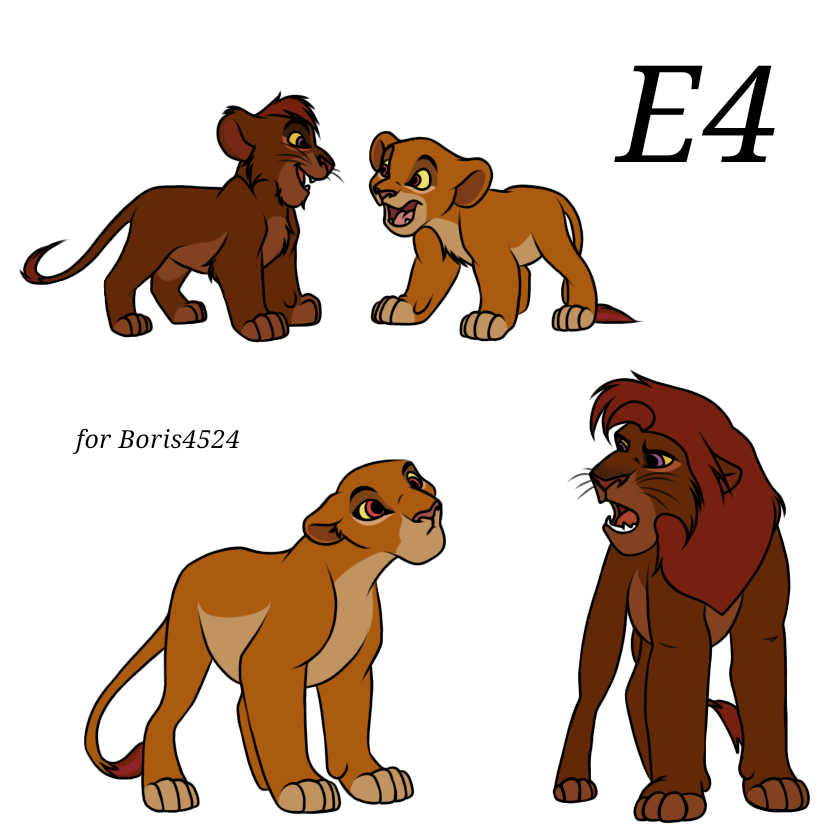 E4 Lion Results for Boris4524 by WolfaSketch on DeviantArt