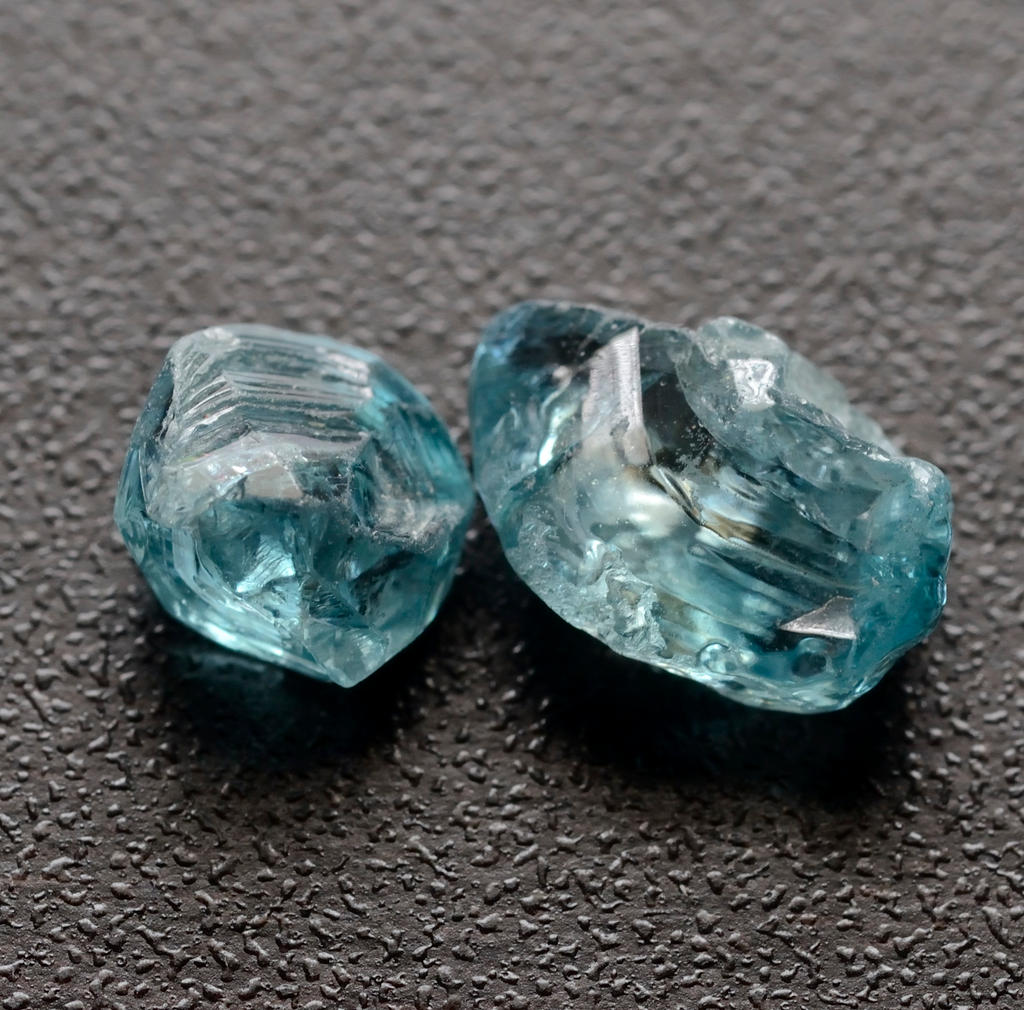 Blue Zircon Rough