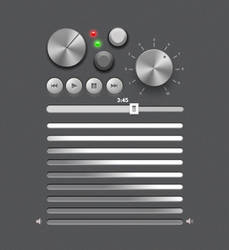 PSD File - Music User Interface Buttons and Dials