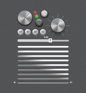 PSD File - Music User Interface Buttons and Dials