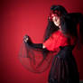 Gothic Lady Black and Red Stock