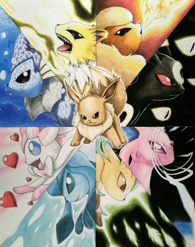 Eeveelutions by Psychicg0thb0y on DeviantArt