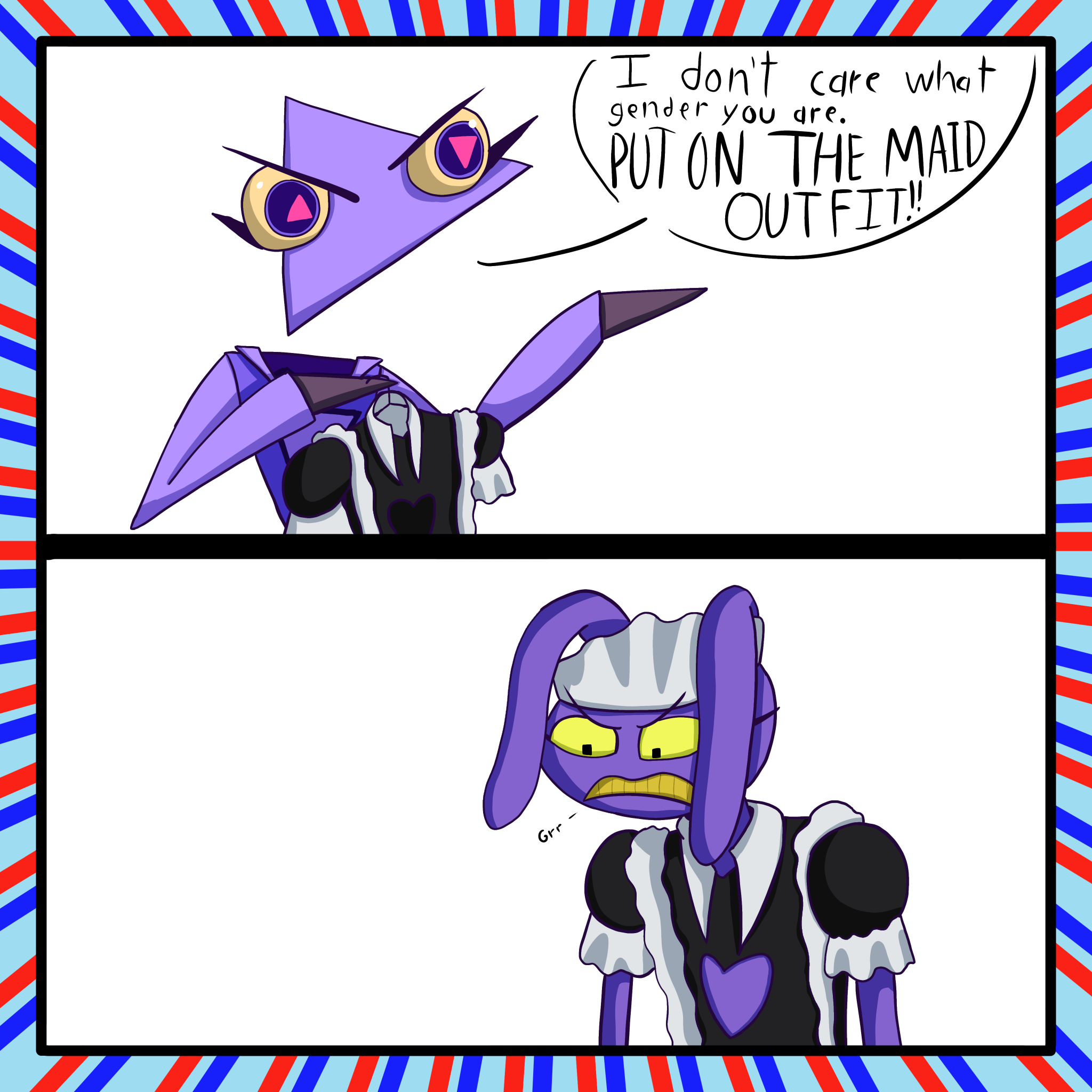 jax in a maid dress Plush Glitch Productions Store i was inspired to draw