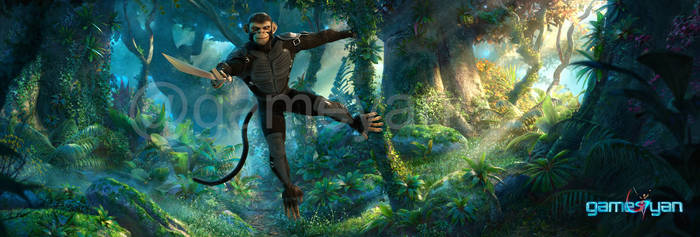 3d Kung Fu Ape Character for Cinematic Teaser