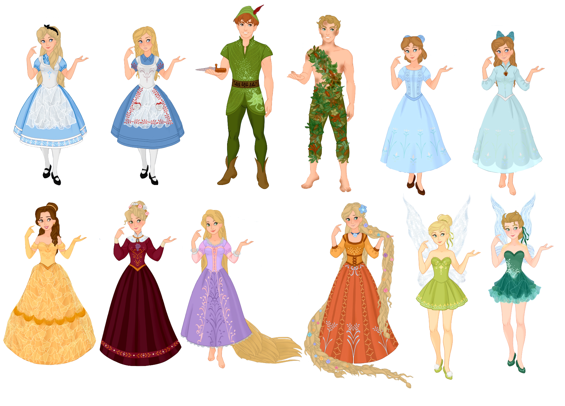 Disney Characters vs. Fairytale Characters II by musicmermaid on