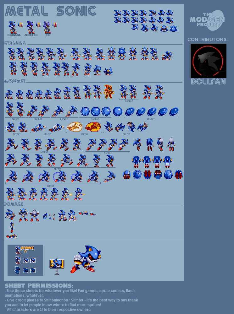 Metal Sonic Sprite Sheet Extended Edtion by UltraEpicLeader100 on DeviantArt