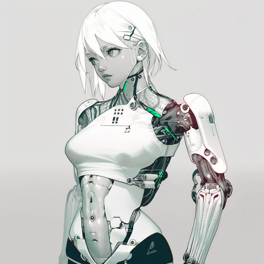 Small Female Android Female Type Android by Midjourney by VonManhaim on DeviantArt