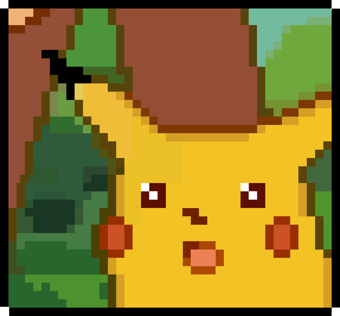 Pikachu meme pixel art