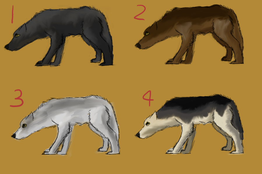 Wolf Adoptables-1,2,3 LEFT