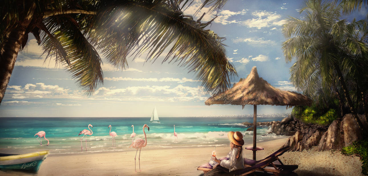 The Flamingo Beach by LPSDC