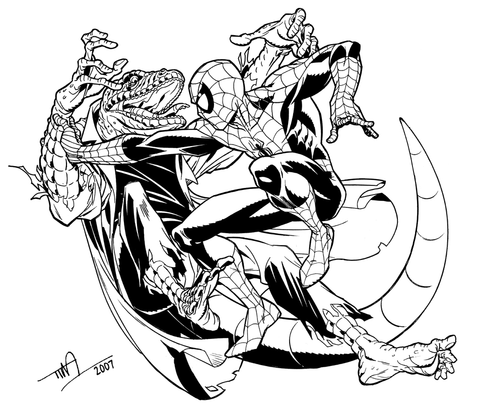 10 Lizard Spiderman Coloring Pages for Creative Kids and Adults