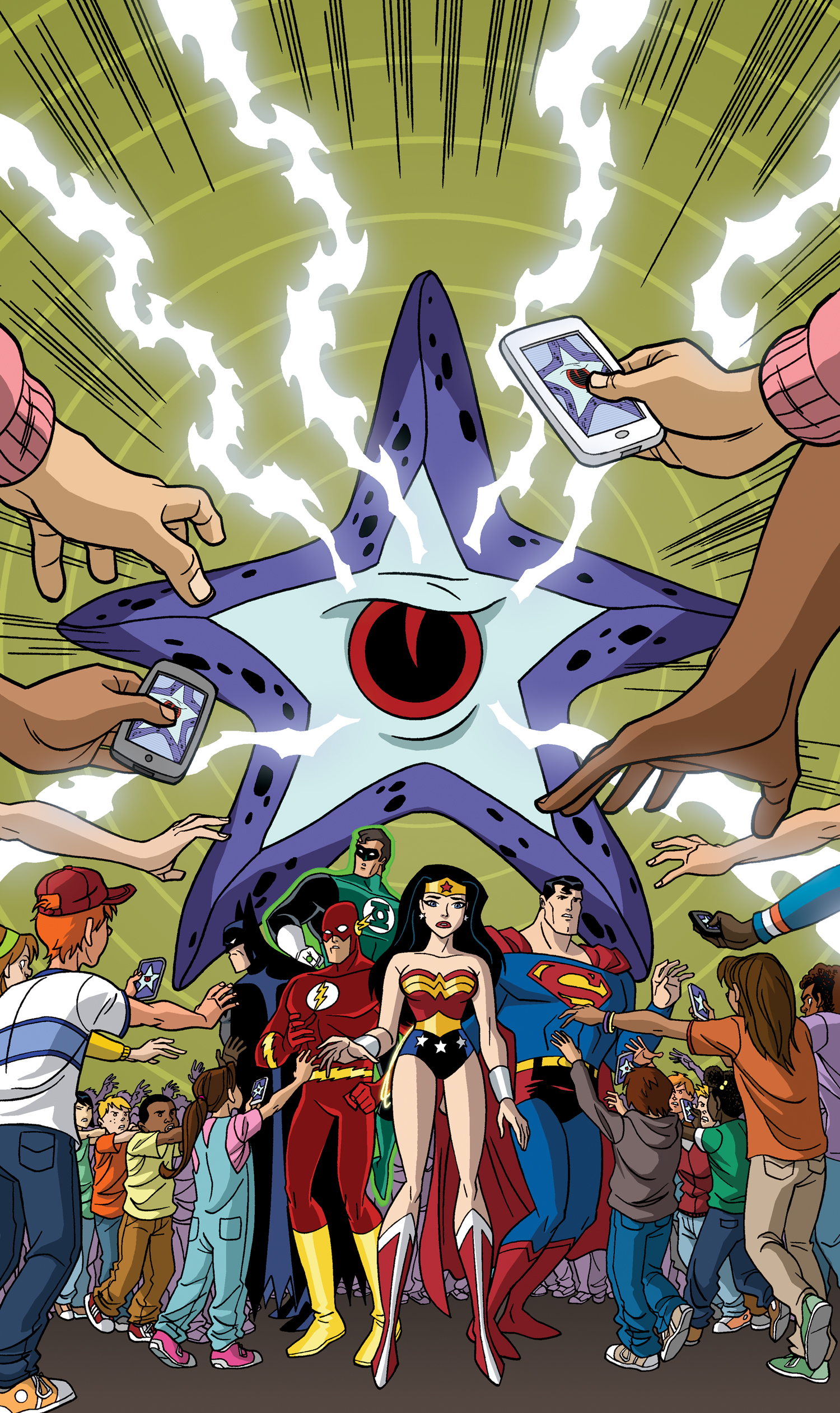 Justice League vs. Starro cover by TimLevins on DeviantArt