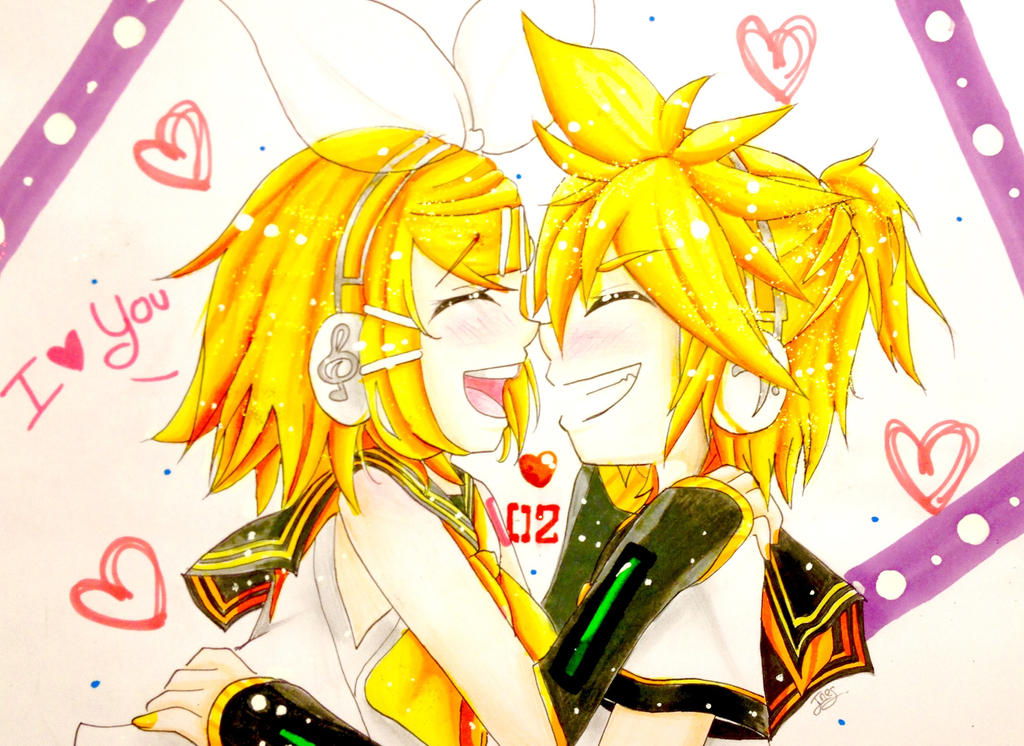 Lin X Rin Rin x Len (color ) by Seiini on DeviantArt