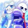 Gift:   Glassy!Sans with Less!Sans !!