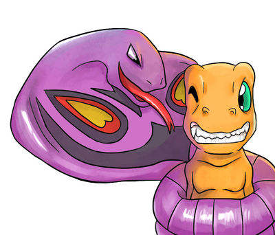 Agumon vs Arbok (Death squeeze)