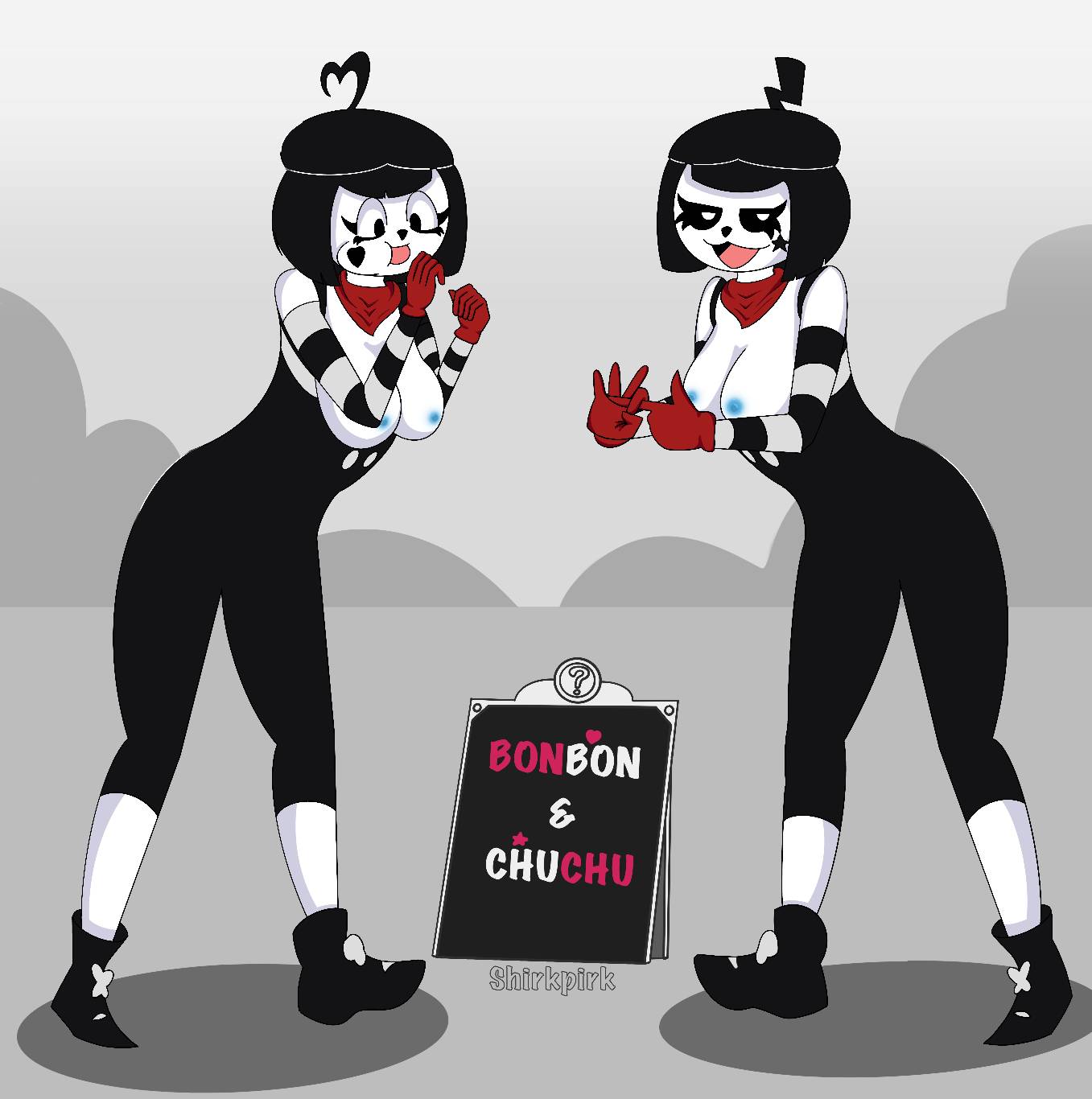 bonbon and chuchu (mime and dash) drawn by derpixon