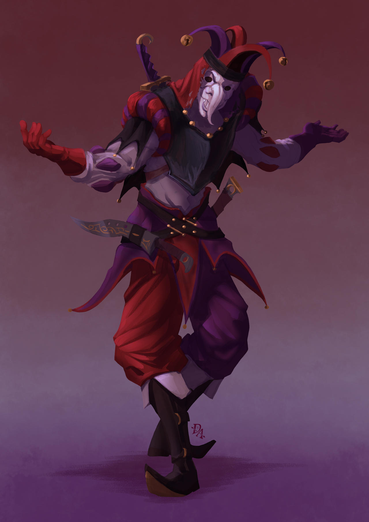 Character Art - Jester Rogue Bard by DubiousArtiste004 on DeviantArt