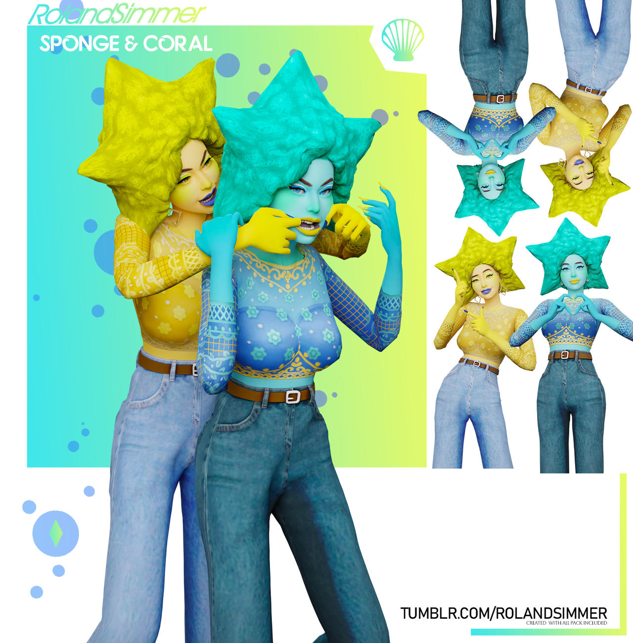 Sim2 Sponge The Sims 4 - Sponge and Coral by rolandmano on DeviantArt