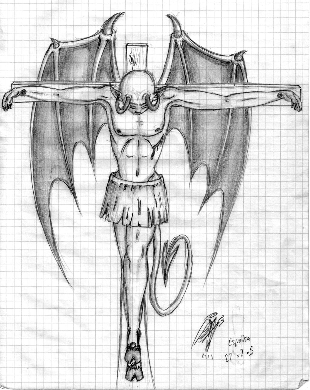crucified demon by El-Trollo on DeviantArt