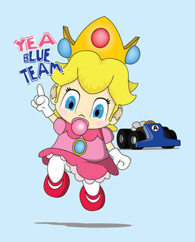 Baby Princess Peach - Yea Blue Team