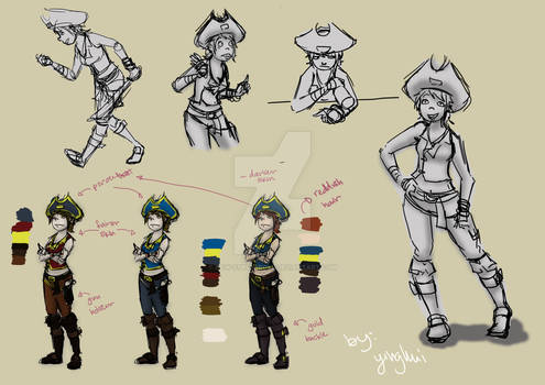 Female Pirate Character Sheet