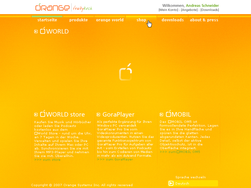 Orange webdesign