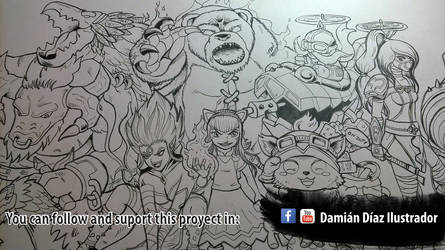 Drawing all champs and more of League of Legends