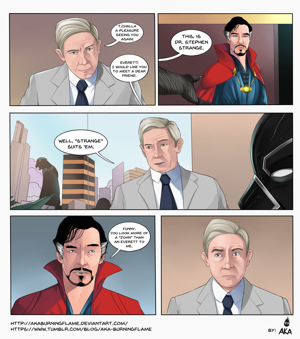 Everett Ross meets Dr. Strange