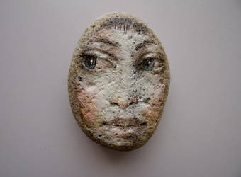 Face painting on stone