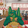 Tenoroon having a huge lunch at Five Guys!