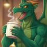 Tenoroon is having a hug mug of warm milk