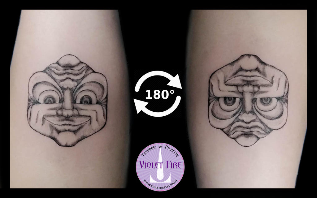 Inverted Face Tattoos Inversion Illusion Tattoo by Adam Raia by Violet-Fire-Tattoo on DeviantArt