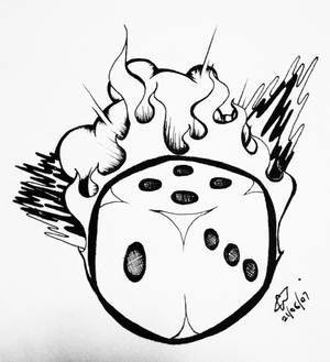 flaming dice