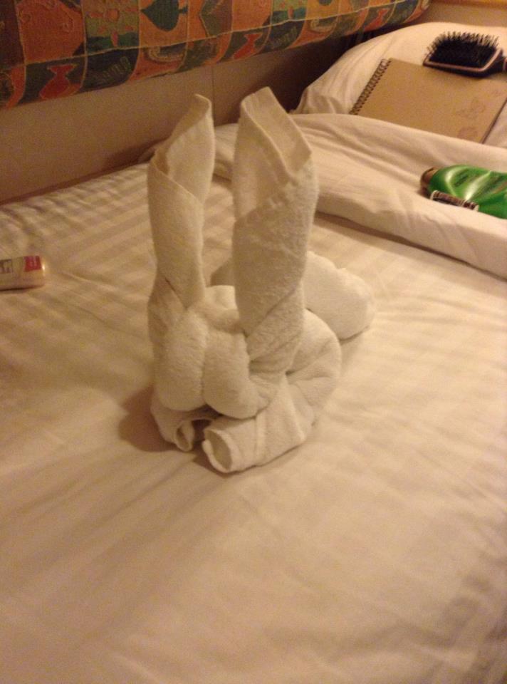 Bunny made of towels