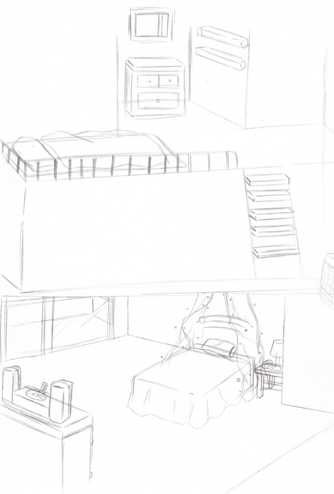 Sketchbook Dump: Tammy Trinitys Bedrooms by stardustpink on DeviantArt