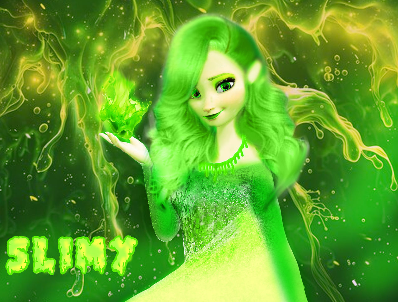 Elsa with slime powers Slimy Frozen edit by ilovejokessomuch on DeviantArt