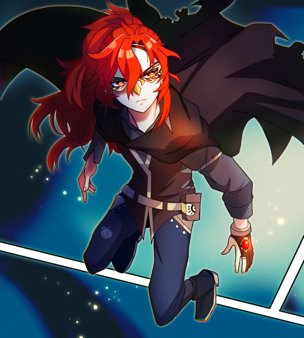 Manga Diluc redraw by hunnideeww on DeviantArt