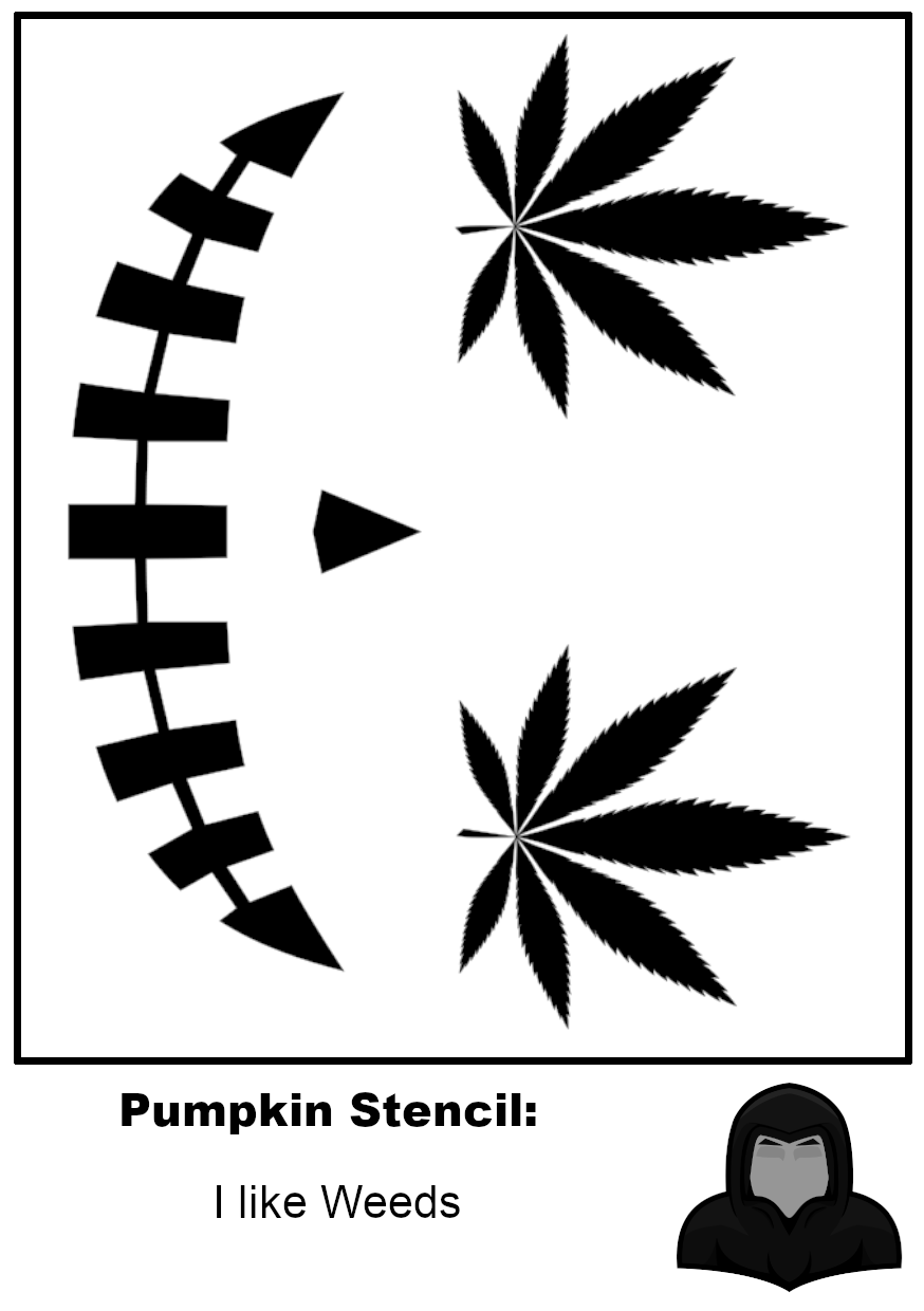 Printable Blowing Maple Leaves Pumpkin Stencil