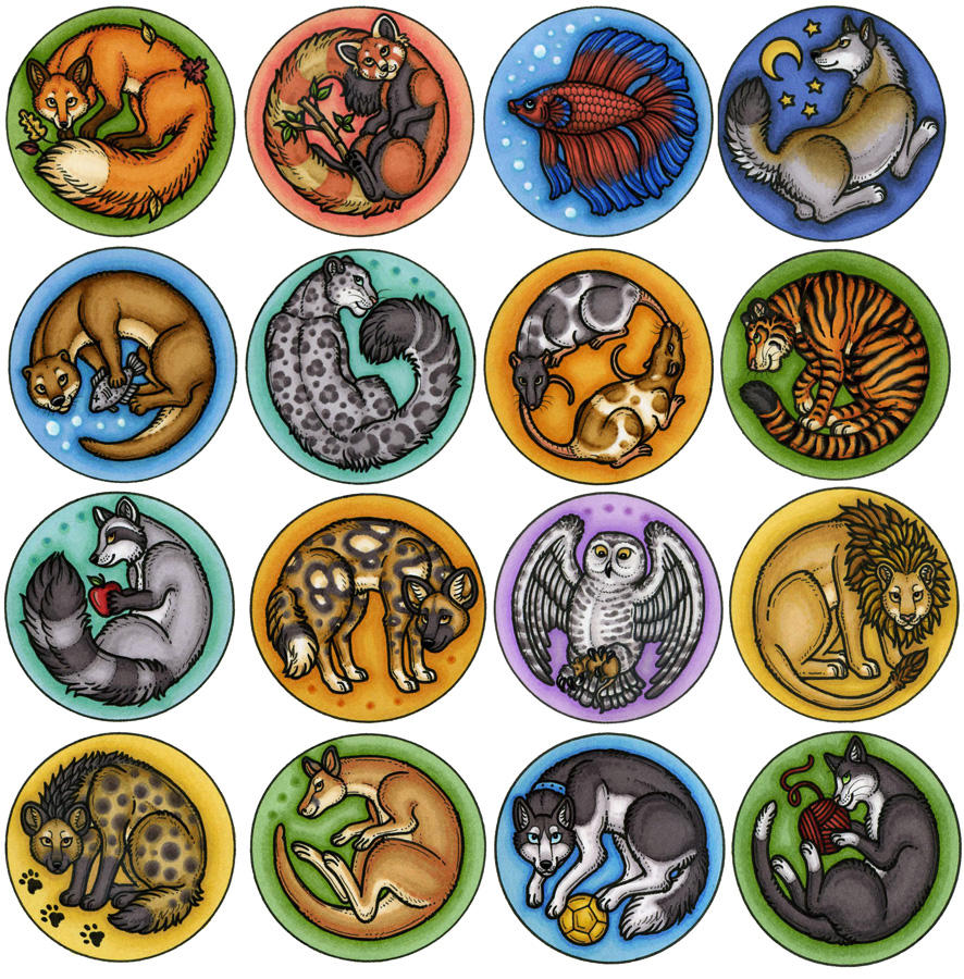Button Creatures Animal Buttons 2011 by kalika-futago on DeviantArt