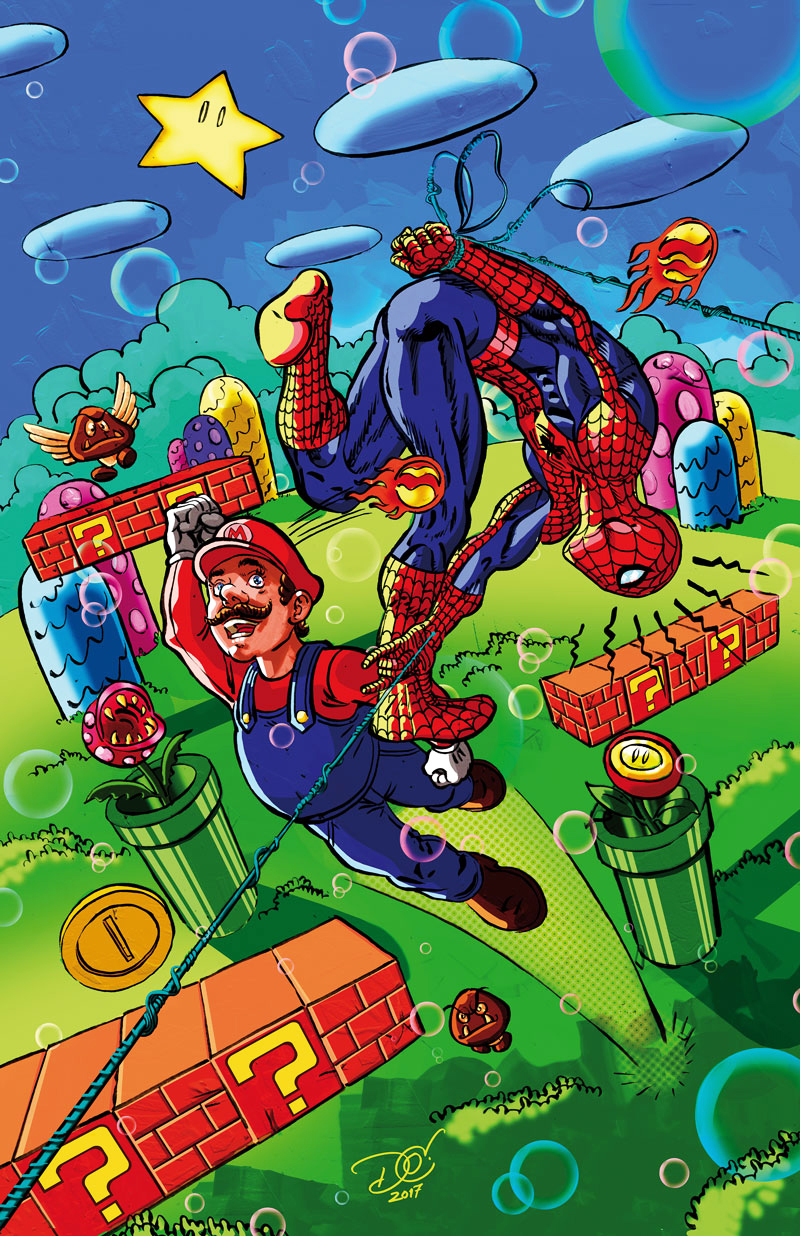 Spiderman / Mario Bros by Grandoc on DeviantArt