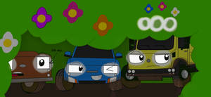 Offroad buddies in the bush