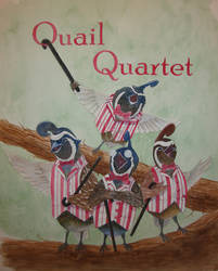 Quail Quartet 22x30