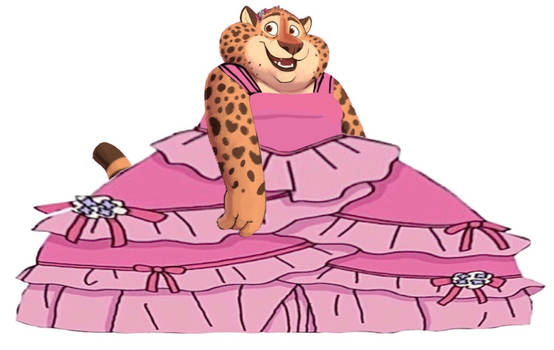 Clawhauser in a pink dress