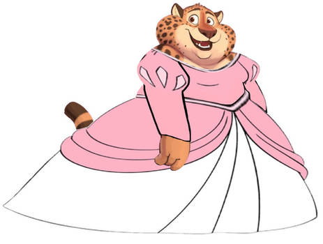 Clawhauser in a evening dress