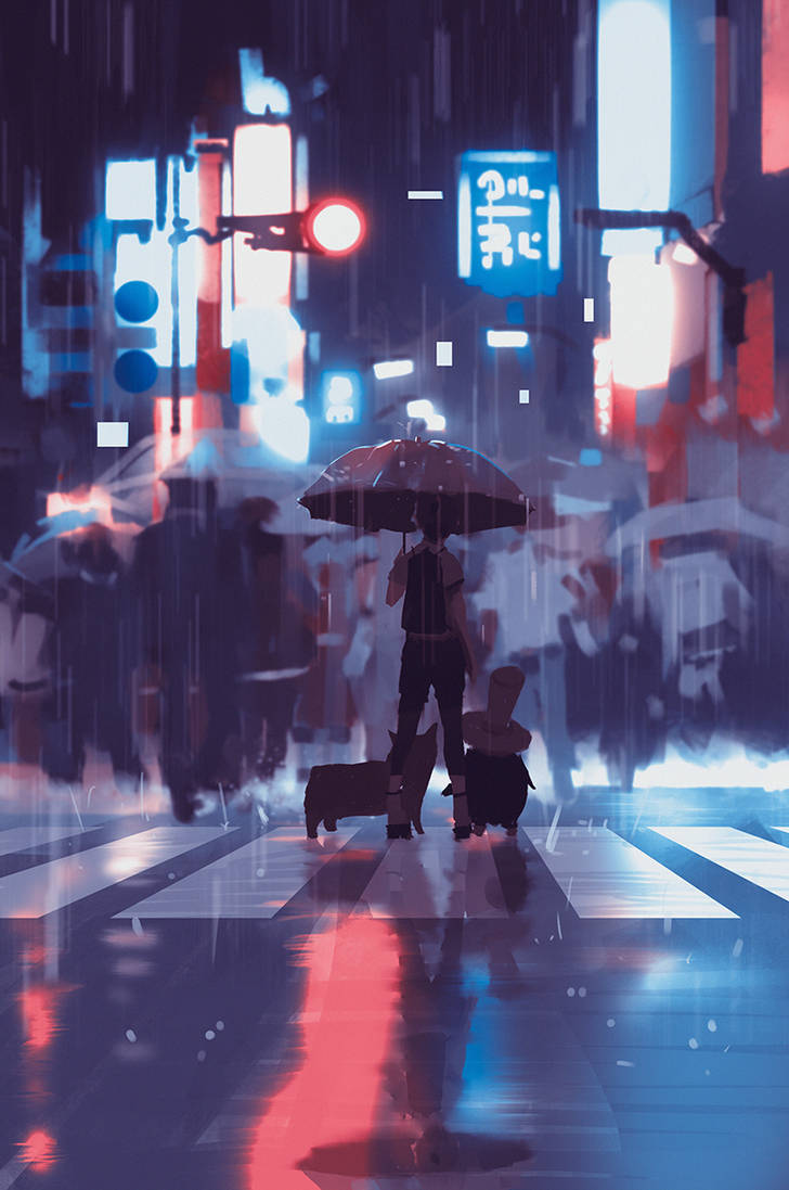 Neon rain by snatti89