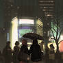 city rain